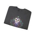 Mystic Barn Owl Crewneck Sweatshirt | Botanical Celestial Art Pullover Printify