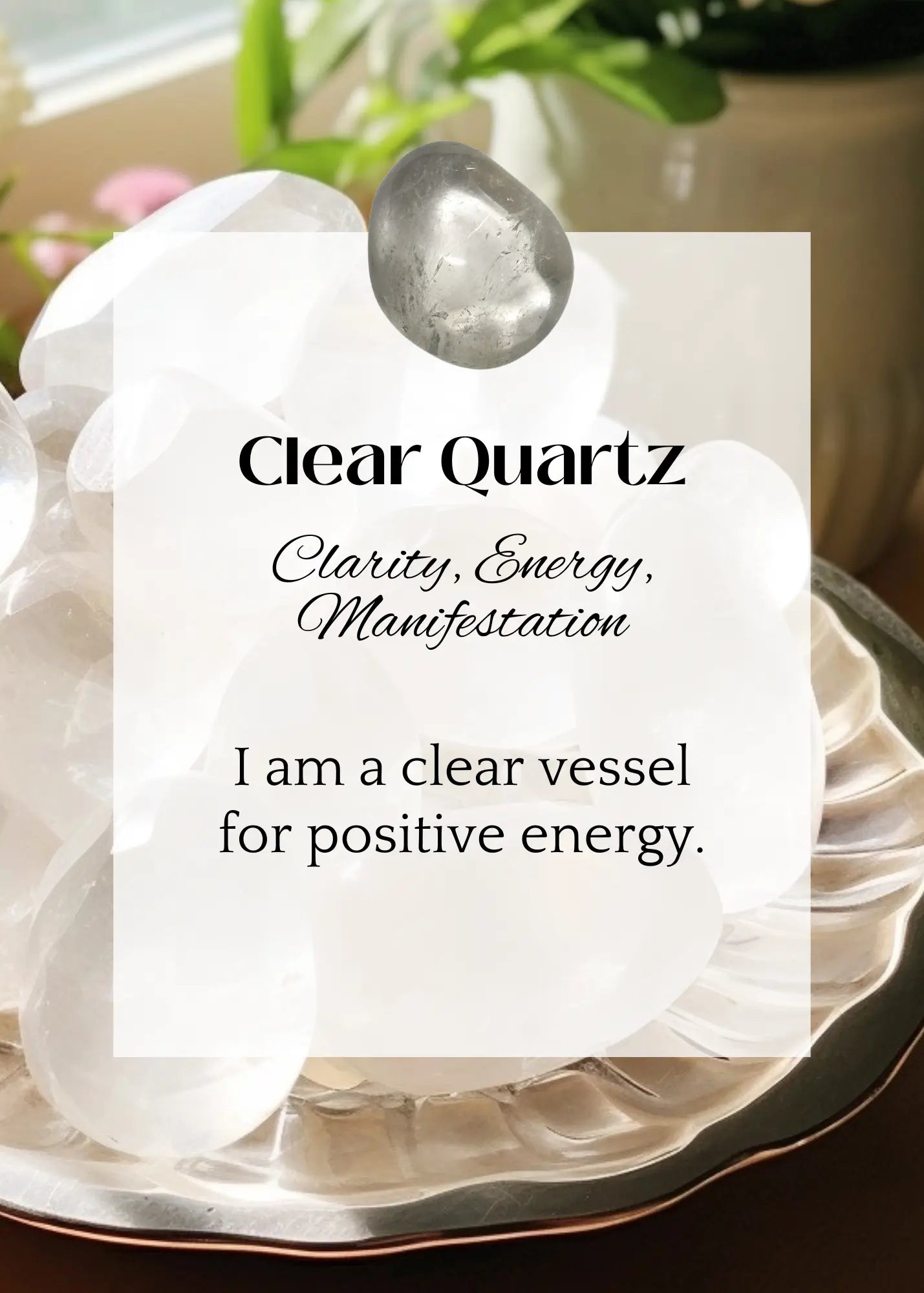 Crystal Healing Affirmation Cards | Printable Mindfulness Cards (Digital Download) Moonflower Oasis