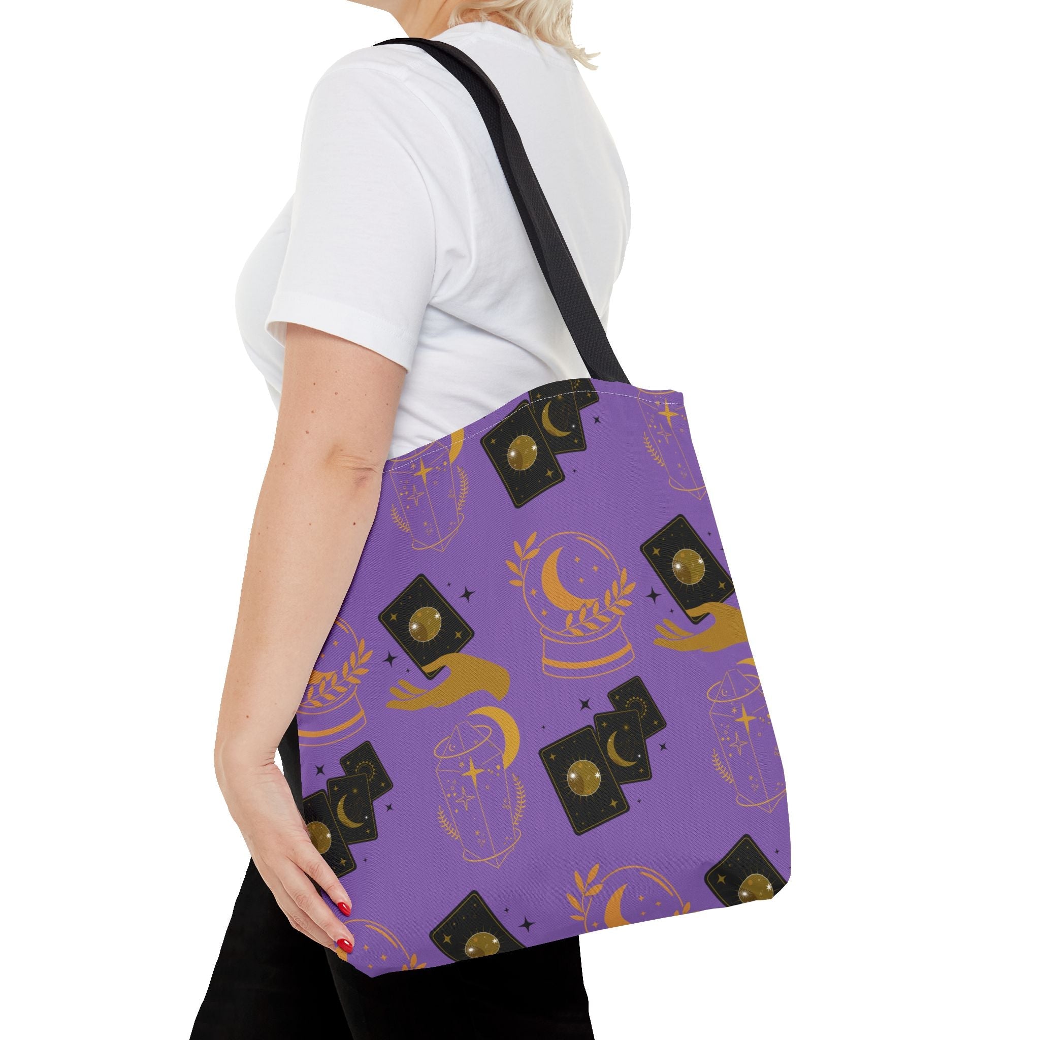 Moon Tarot Celestial Purple Tote Bag Printify