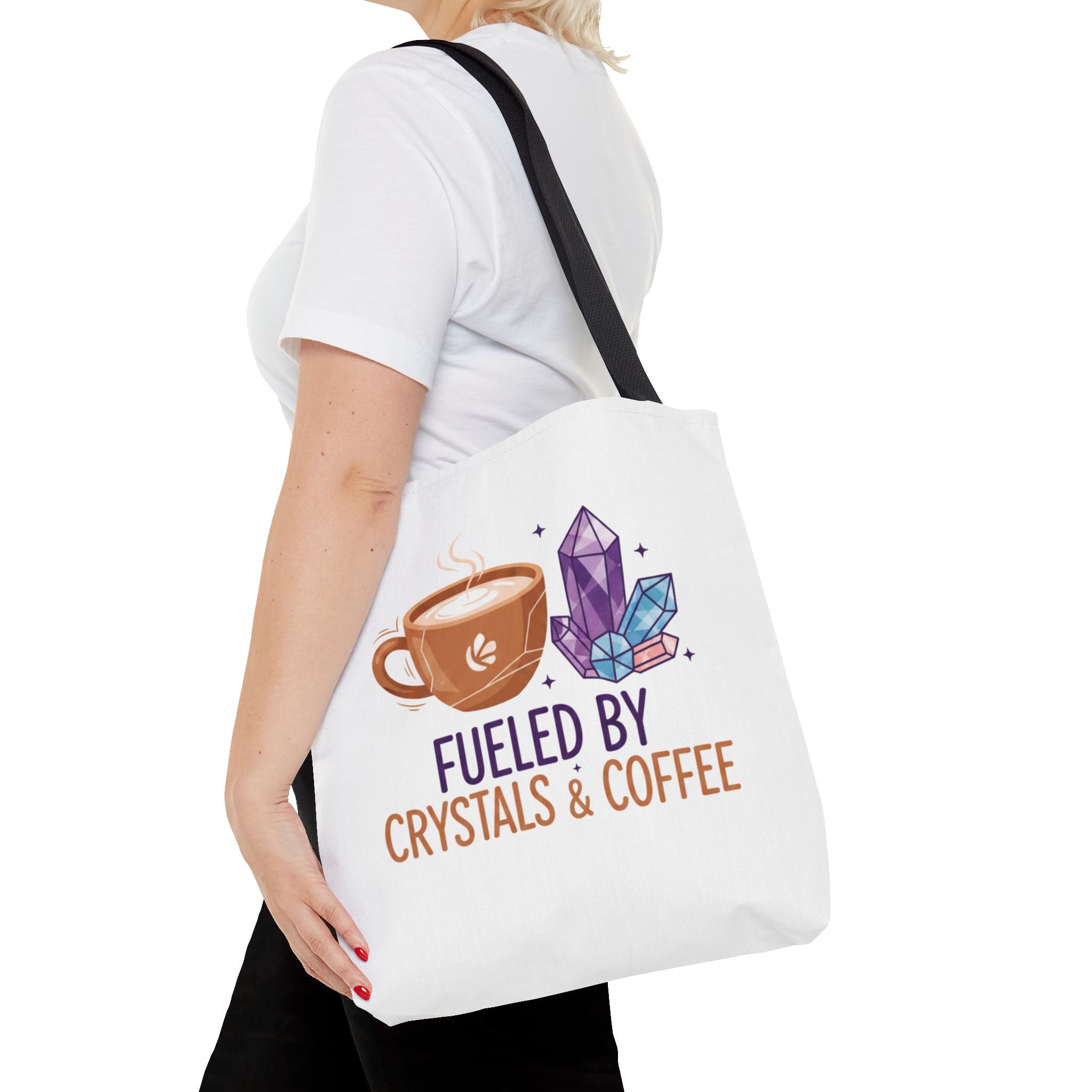 Crystal Coffee Illustrated Everyday Tote Bag Printify