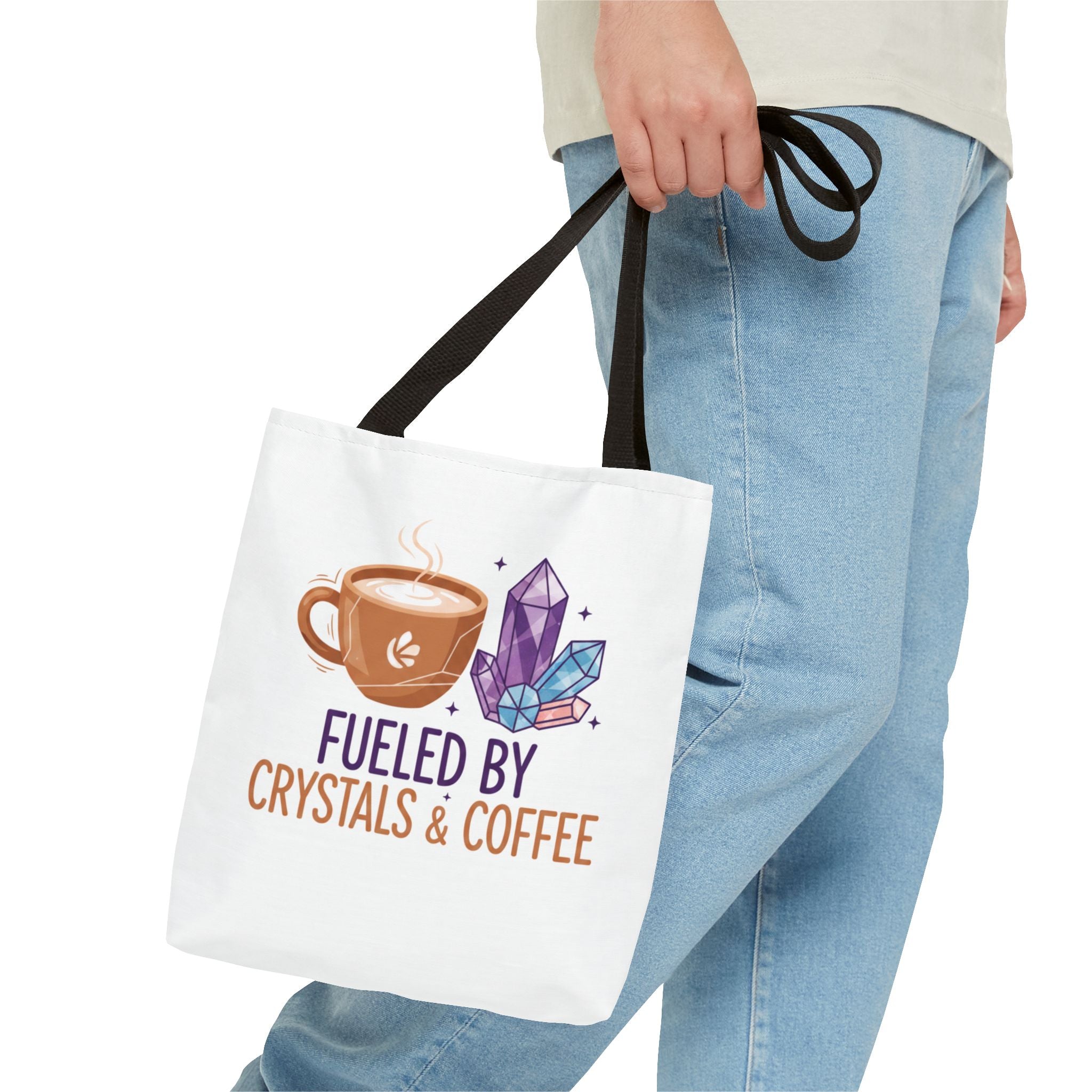 Crystal Coffee Illustrated Everyday Tote Bag Printify