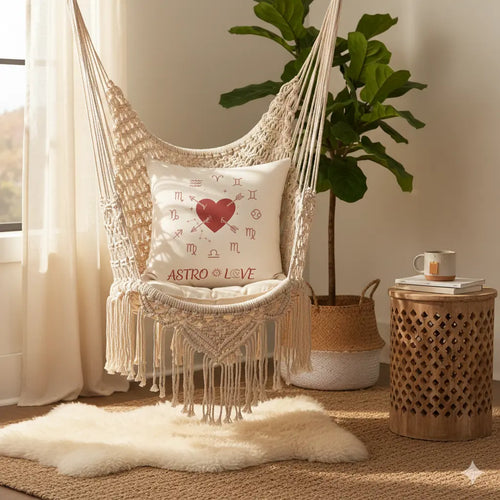 Astrology Heart Pillow | "ASTRO LOVE" Zodiac Signs Decorative Throw Pillow Printify