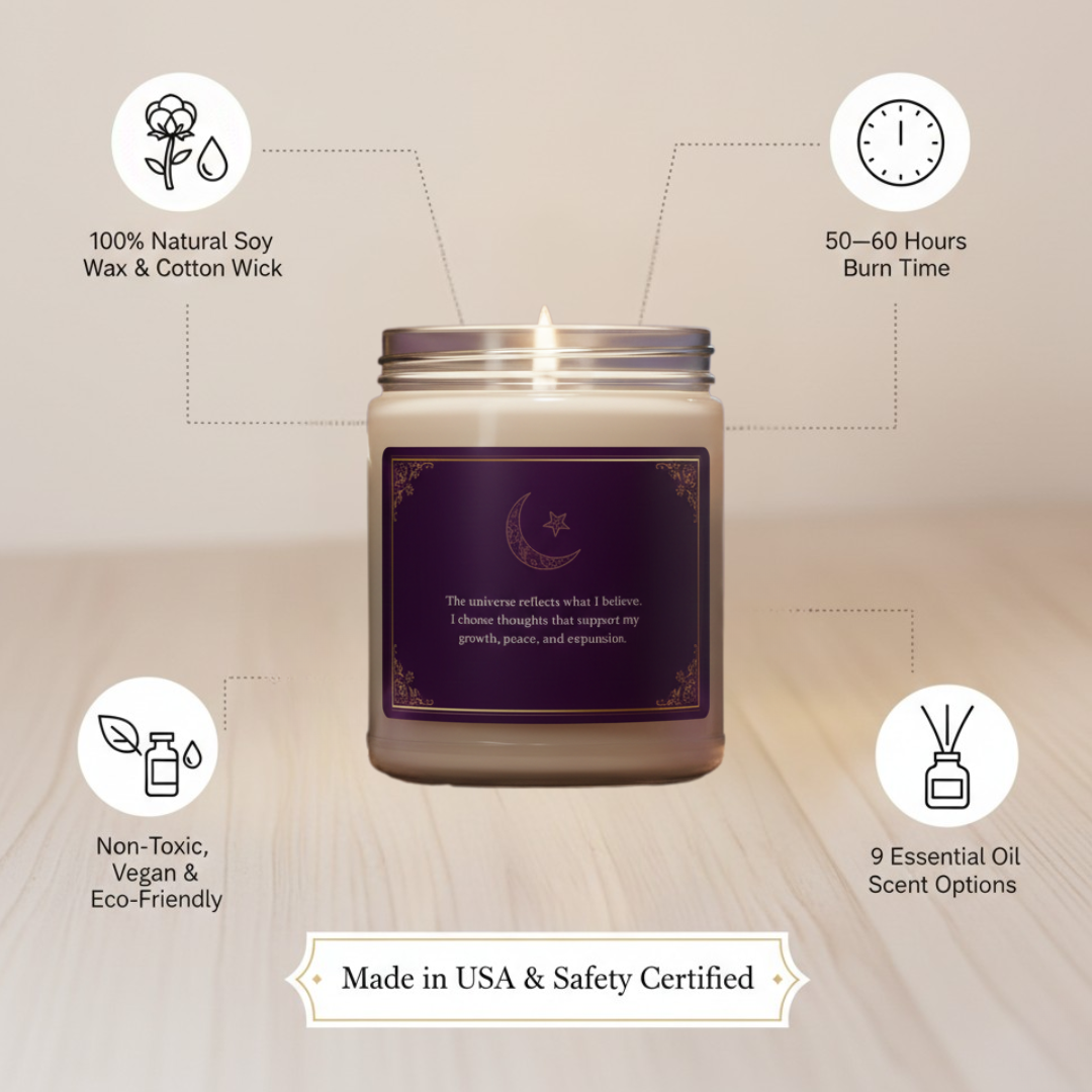 Universal Reflection Affirmation Candle (9oz) Printify